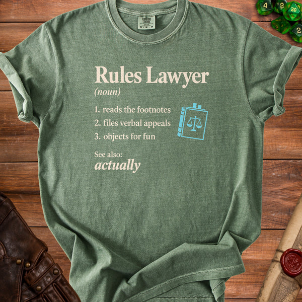 Rules Lawyer T-Shirt in Moss