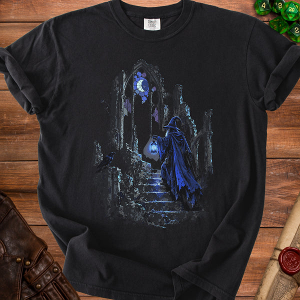 Moonlit Wizard T-Shirt in Black