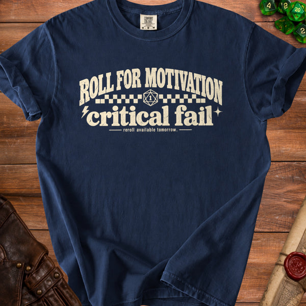 Critical Fail T-Shirt in True Navy