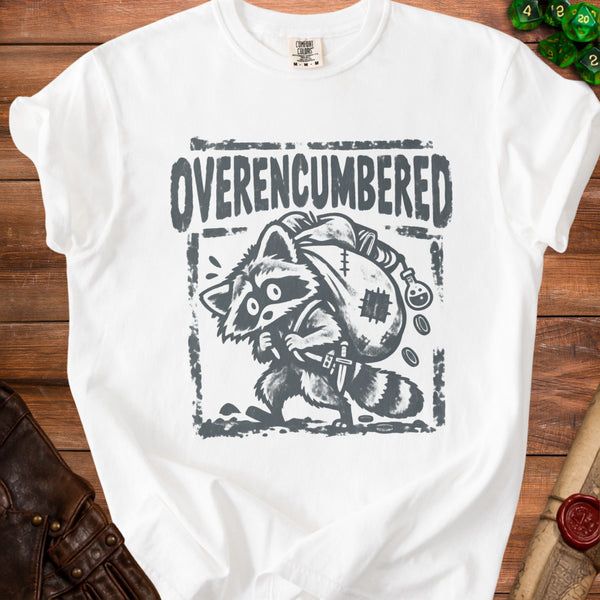 Overencumbered Raccoon T-shirt in White