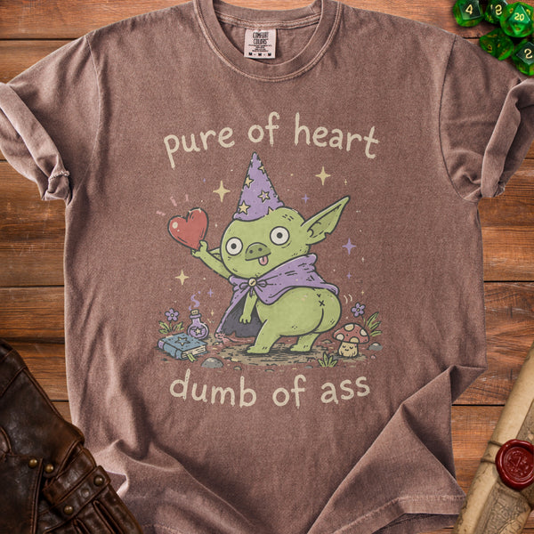 Pure Heart Dumb Ass T-shirt in Espresso