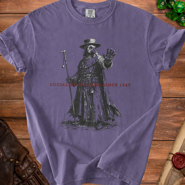 Plague Doctor T-Shirt in Grape