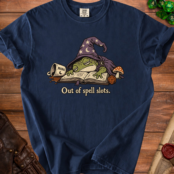 Spell Slots T-shirt in True Navy