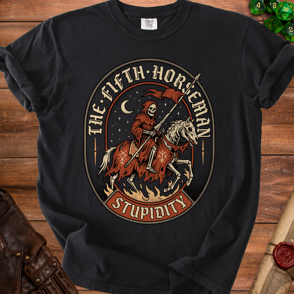 Fifth Horseman Relatable Apocalypse T-Shirt in Black