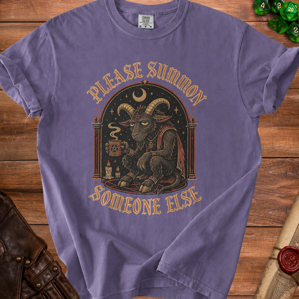 Baphomet Coffee T-shirt in Grape