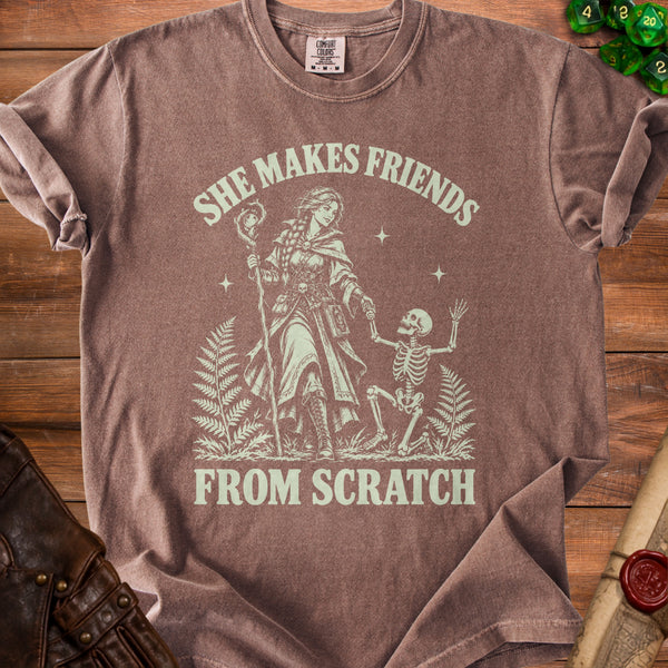 Necromancer Friends T-Shirt in Espresso