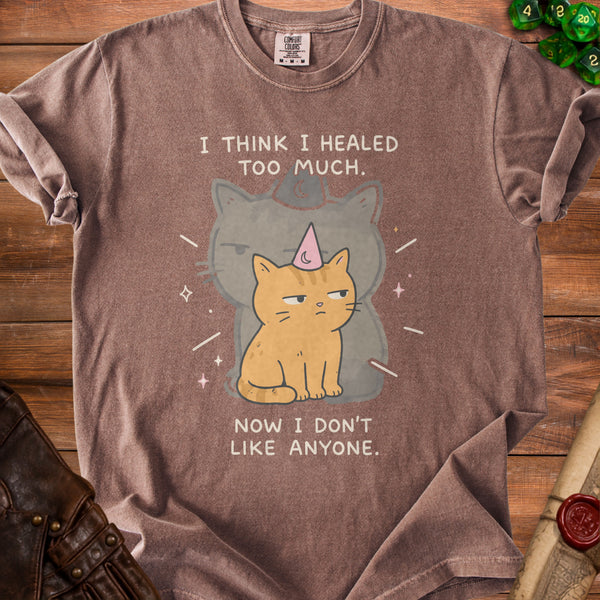 Healed Cat Party T-Shirt in Espresso