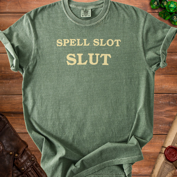 Spell Slot T-shirt in Moss