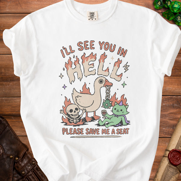 See You In Hell T-Shirt in White