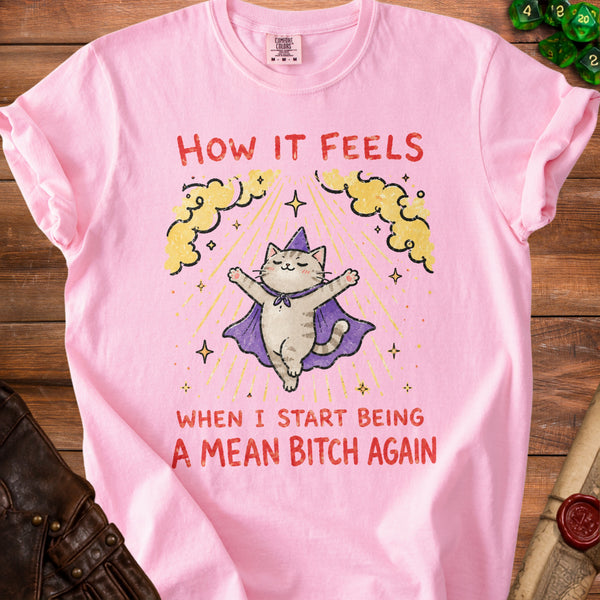 Mean Bitch Wizard T-Shirt in Blossom