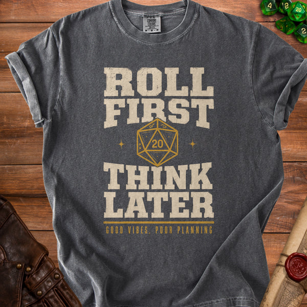 Roll First D20 T-Shirt in Pepper