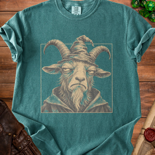 Goat Wizard T-Shirt in Blue Spruce