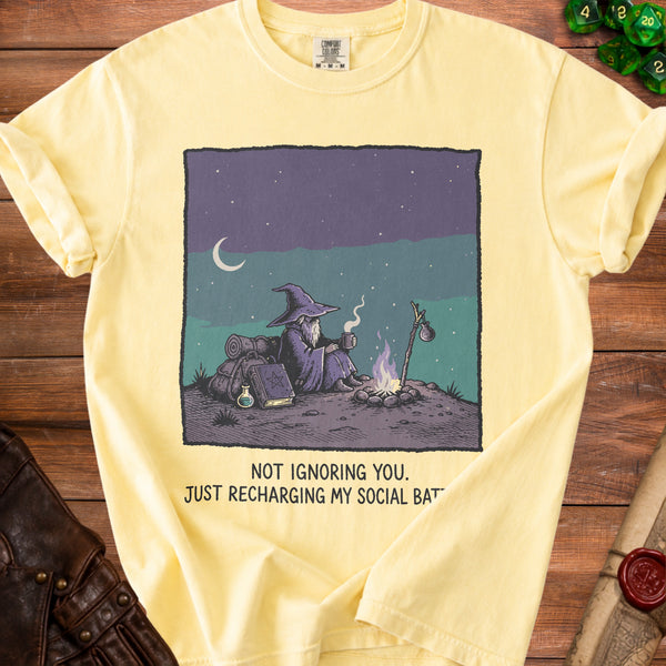 Social Battery T-Shirt in Butter
