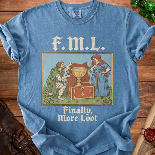 FML Loot T-Shirt in Blue Jean