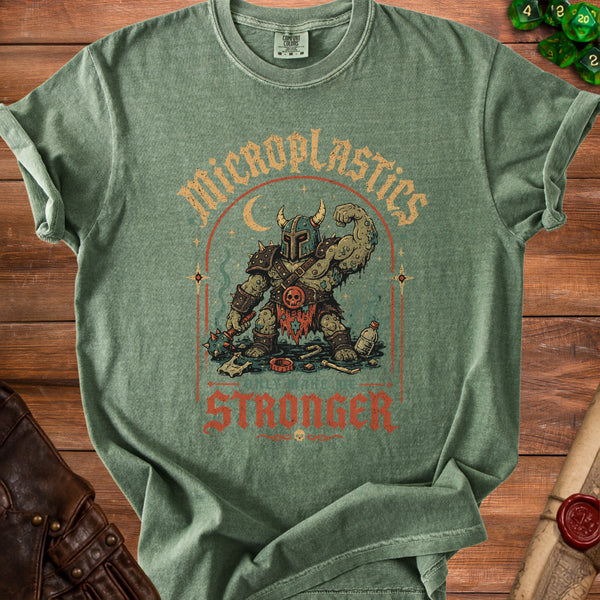 Stronger Microplastics T-shirt in Moss