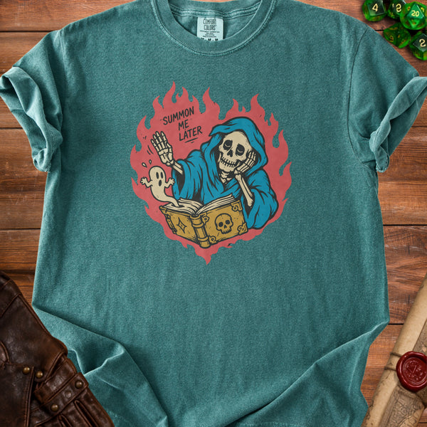 Summon Me Later T-Shirt in Blue Spruce