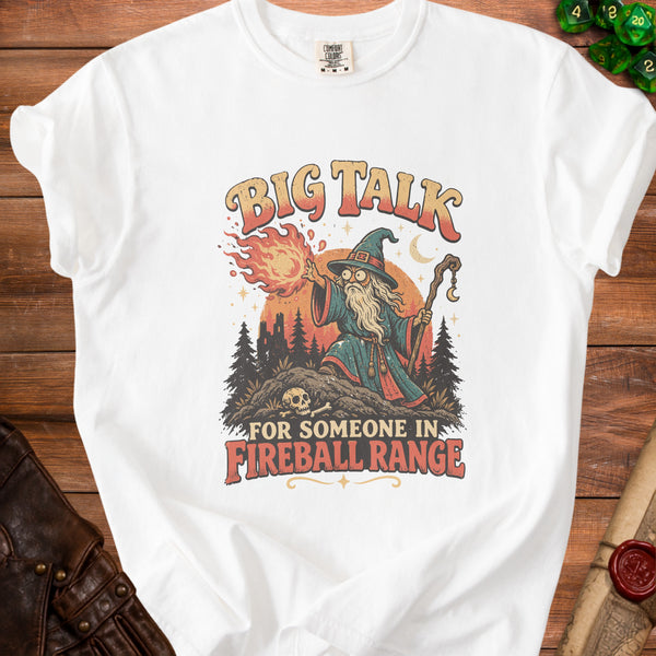 Fireball Wizard T-Shirt in White
