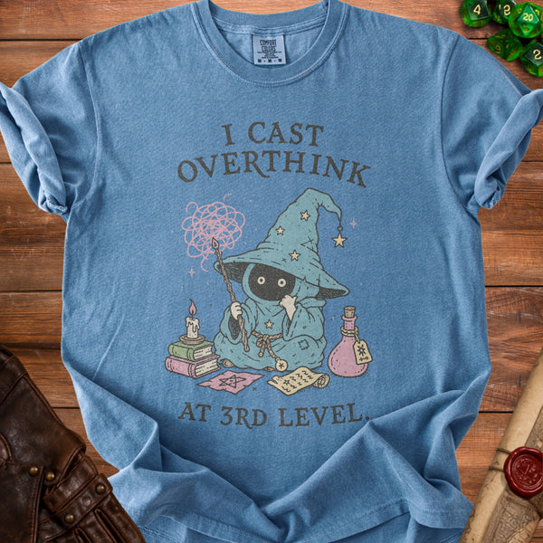 Overthinker Wizard T-shirt in Blue Jean
