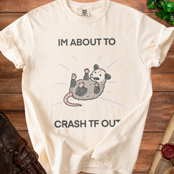 Opossum Crash Out T-Shirt in Ivory