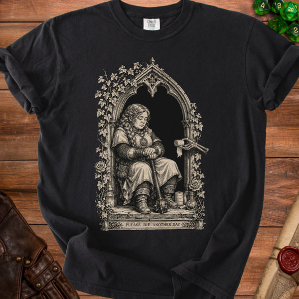 Exhausted Cleric T-Shirt in Black