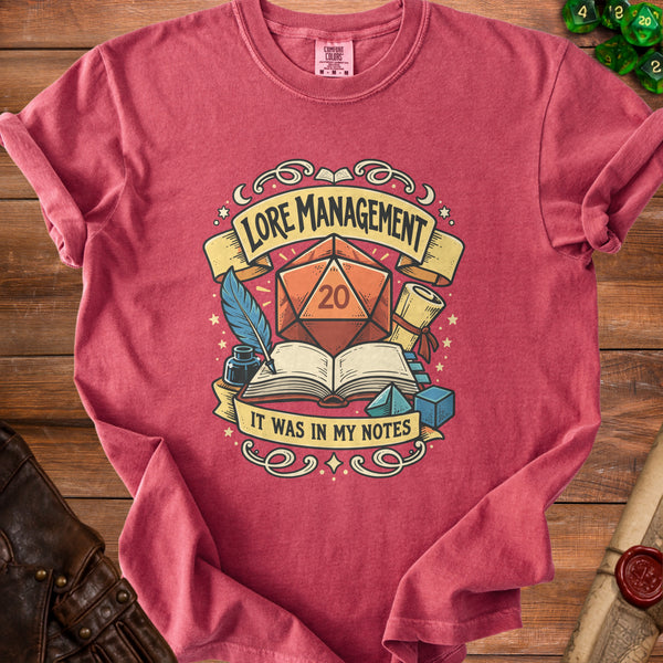 Lore Management T-Shirt in Crimson