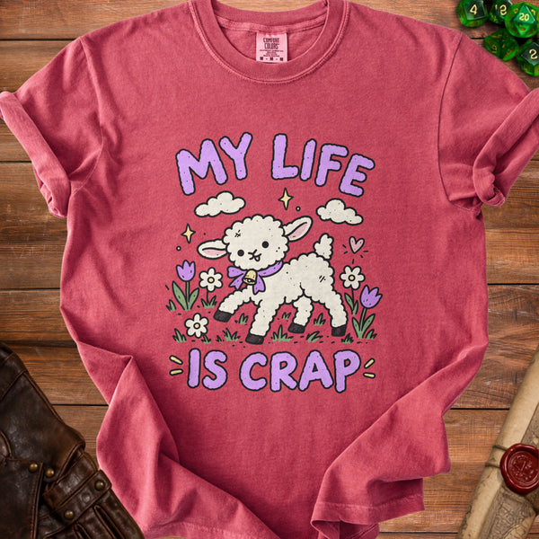 Crap Life T-Shirt in Crimson