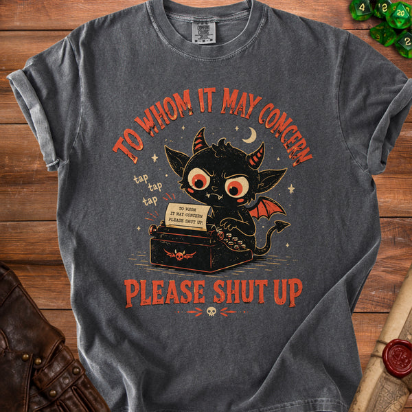 Devil Typewriter T-shirt in Pepper