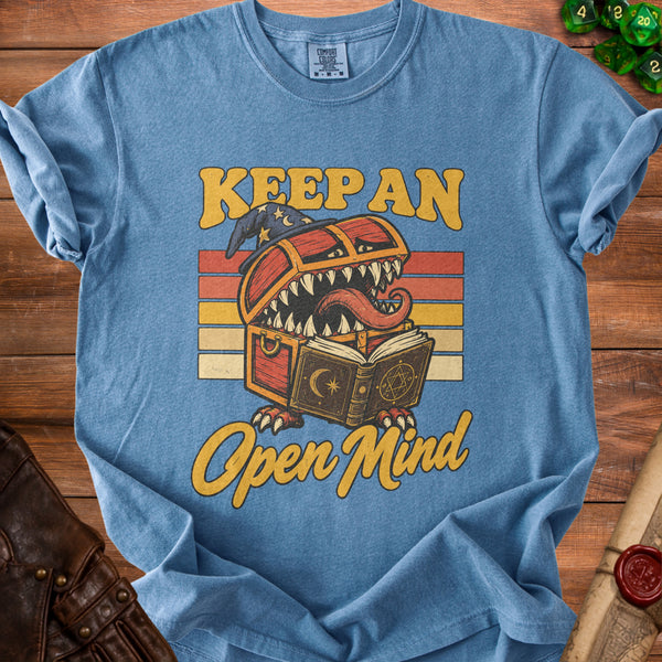 Open Mind T-Shirt in Blue Jean