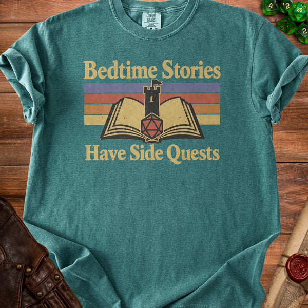 Side Quest For Storytellers T-Shirt in Blue Spruce