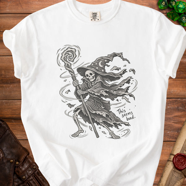 Skeleton Wizard T-shirt in White