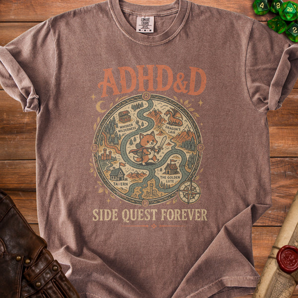 ADHD&D Quest T-shirt in Espresso
