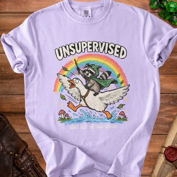 Unsupervised Raccoon T-Shirt in Orchid