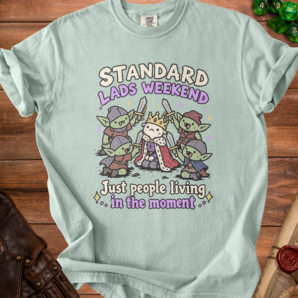 Lads Weekend Goblin Energy T-Shirt in Bay