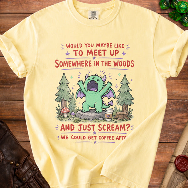 Woods Scream T-Shirt in Butter