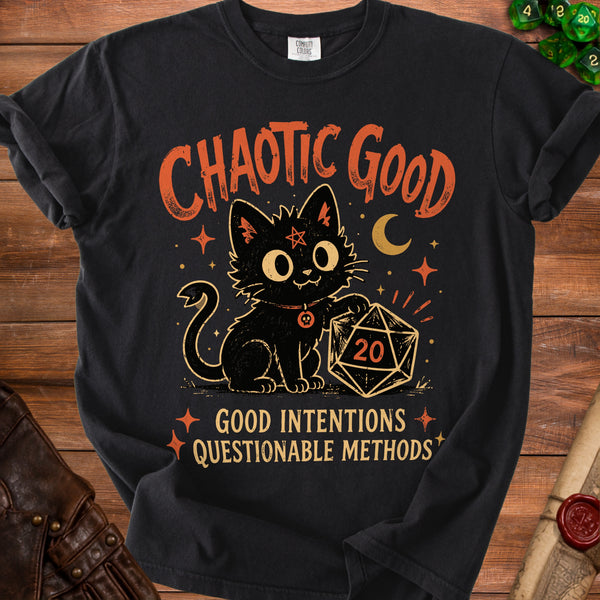 Chaotic Good Noble Aspirations T-Shirt in Black