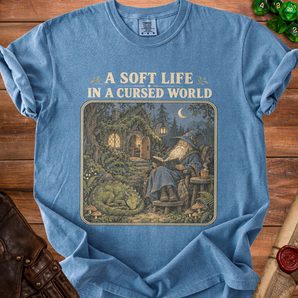 Soft Life T-Shirt in Blue Jean