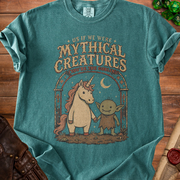 Mythical Creatures T-shirt in Blue Spruce