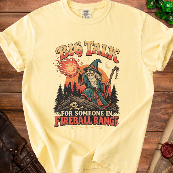 Fireball Wizard T-Shirt in Butter