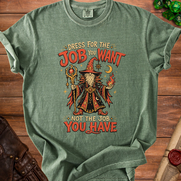 Wizard Job T-shirt in Moss