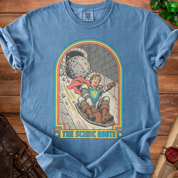 Scenic Route T-Shirt in Blue Jean