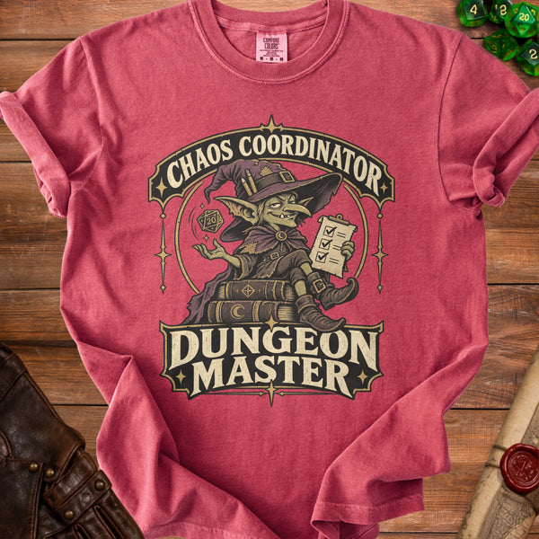 Chaos Coordinator Goblin T-Shirt in Crimson