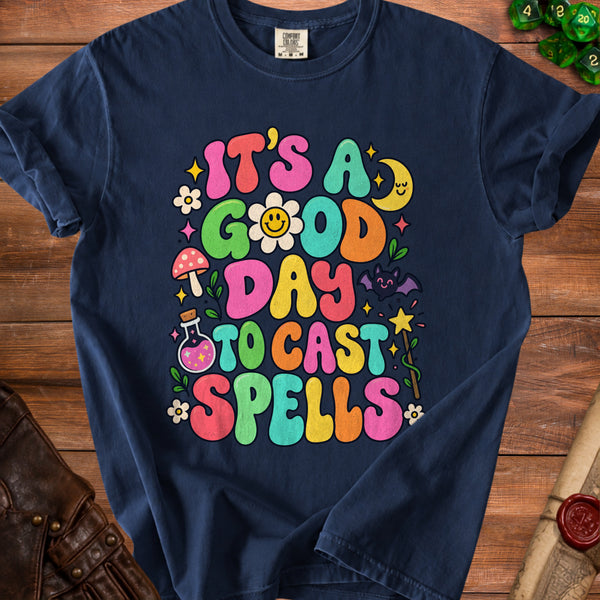 Cast Spells T-Shirt in True Navy