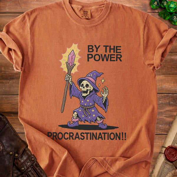 Procrastination Wizard T-Shirt in Yam