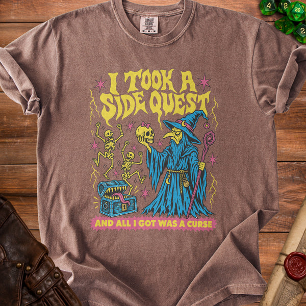 Side Quest Cursed Detour T-Shirt in Espresso