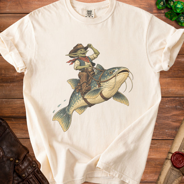 Catfish Cowboy T-Shirt in Ivory