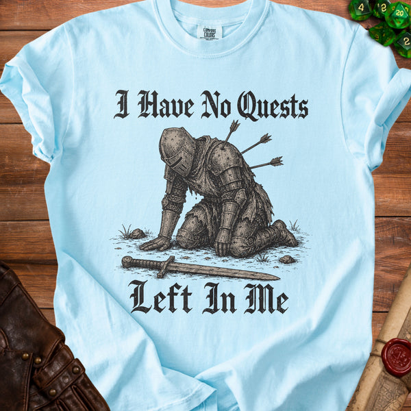 No Quests T-shirt in Chambray