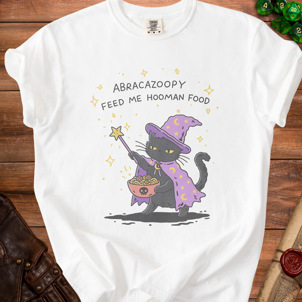 Wizard Cat Purr-fect Potion T-Shirt in White