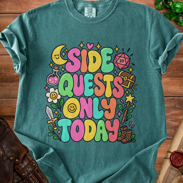 Side Quests T-Shirt in Blue Spruce