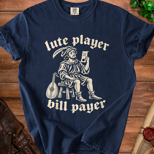 Lute Player T-shirt in True Navy