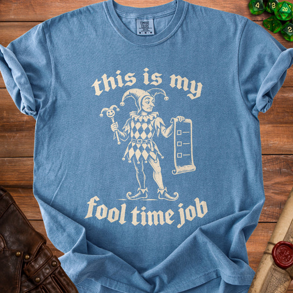 Fool Time T-Shirt in Blue Jean